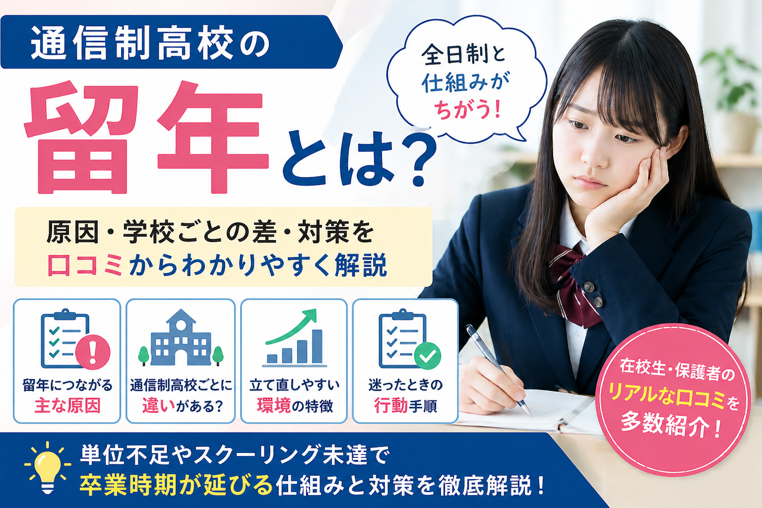 通信制高校での留年とは？原因・実態・回避の具体手順7ステップ